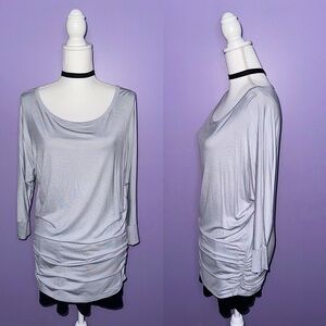 NEW Zenana Grey Off the Shoulder Top